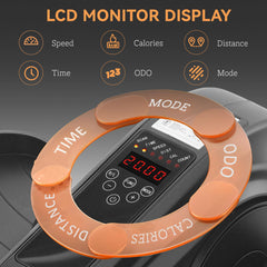 PURE Under Desk Elliptical Machine, Seated Pedal Exerciser, Mini Electric Elliptical Machine for Seniors with LCD Monitor, Remote Control and 10 Adjustable Speed, Quiet & Portable, Black