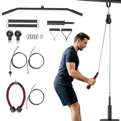 PURE Weight Pulley System, Cable Pulley System for Home Gym, Cable Machine LAT Pull Down Attachment for Biceps Curl, Tricep, Arm Workouts