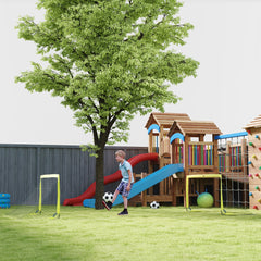 PURE Two Football Goal Nets, Foldable Outdoor Sport Training Equipment, for Teens, Adults, with Carrying Bag, Yellow