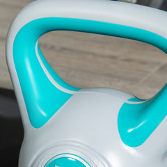 PURE Kettlebell, 10kg Kettle Bells with Handle for Home Gym Weight Lifting and Strength Training, Light Blue and Grey