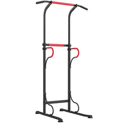 PURE Steel Multi-Use Exercise Power Tower Pull Up Station Adjustable Height W/ Grips