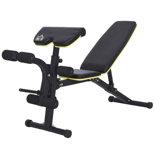 PURE PVC Upholstered Steel Sit-Up/Dumbbell Duo Bench Black