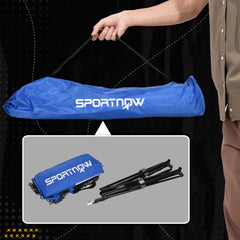 PURE 4m Badminton Net, Height Adjustable Outdoor Sports Net, with Carry Bag, for Tennis, Pickleball, Volleyball, Blue
