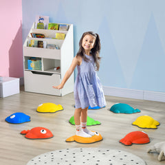 PURE 9 Pcs Balance Stepping Stones Kids for Sensory with Non-slip Edge, Stackable Outdoor Indoor Obstacle Course