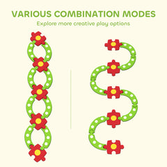 PURE 13 PCS Kids Balance Beam Stepping Stones Set with Non-slip Textured Surface, Outdoor Indoor for Toddlers, Green