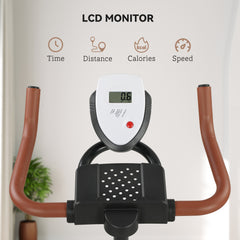 PURE Quiet Stationary Exercise Bike with Adjustable Resistance, Seat, Black