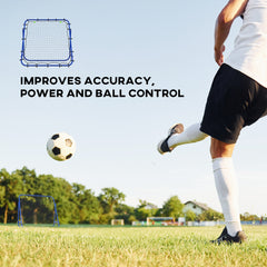 PURE Adjustable Rebounder Net Kickback Target Goal for Teens Adults Training, Blue