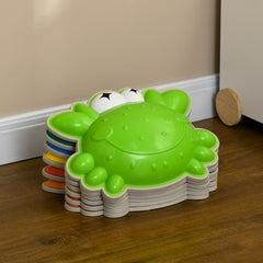 PURE 6PCs Kids Stepping Stones w/ TPE Anti-Slip Edge, Crab-Designed Balance River Stones, Obstacle Courses, Stackable