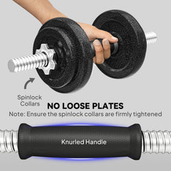 PURE 2-in-1 Adjustable Dumbbells Set, 20kg Weights Dumbbells Set with Non-Slip Grip for Strength Training, Weight Lifting, Bodybuilding, Home Gym Workout Equipment for Men & Women