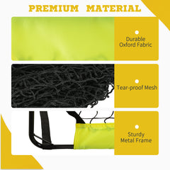 PURE Two Football Goal Nets, Foldable Outdoor Sport Training Equipment, for Teens, Adults, with Carrying Bag, Yellow