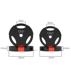 PURE Weight Plates Set, with Two 7.5kg and Two 5kg weights, Black
