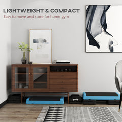 PURE Adjustable Fitness Stepper, with Non-Slip Surface, for Home, Gym, Office Workout, Light Blue