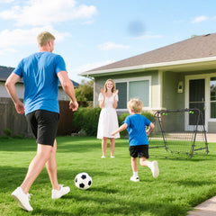 PURE Double Sided Football Rebounder Net, Football Rebound Goal with Five Adjustable Angles, Black