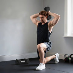 PURE 2x20KG Rubber Hex Dumbbell Portable Hand Weights Dumbbell Home Gym