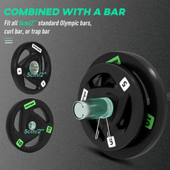 PURE Curl Bar with 30kg Weight Plates, Barbell Bar for 5cm Weight Plates, Home Gym Weight Lifting Bar, 120cm, 38kg