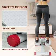 PURE Mini Stepper Machine, with LCD Monitor, Non-Slip Pedals, Grey