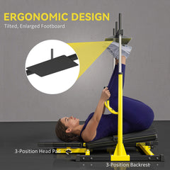PURE Vertical Leg Press Machine with Adjustable Leg, Back and Head Positions, 2" Olympic Plate Compatible, Yellow