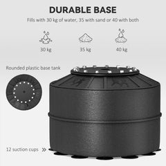 PURE 155-205cm 3-IN-1 Freestanding Boxing Punching Bag Stand, Boxing Speed Trainer with Rotating Flexible Arm, Speed Ball, Fillable Base, Black