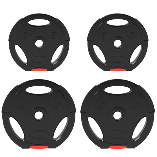 PURE Weight Plates Set, with Two 10kg and Two 5kg weights, Black