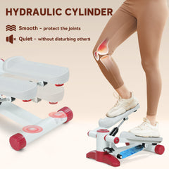 PURE Mini Stepper Machine, with LCD Monitor, Non-Slip Pedals, Grey