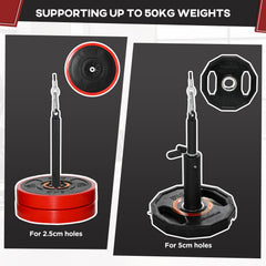 PURE Cable Machine Pulley System with 2 x 5kg Weight Plates, Lat Pull Down System with Loading Weight for Home Gym Biceps Triceps Arm Shoulder Back Training