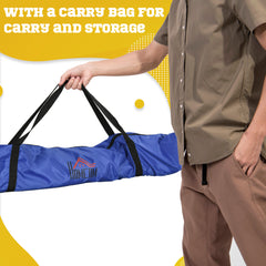 PURE Set of 2 Football Goal Net 6 x 3 ft Foldable Outdoor Sport Training Teens Adults Football with Carrying Bag Blue