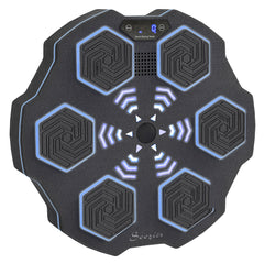 PURE Music Boxing Machine, Smart Bluetooth Boxing Machine Wall Mounted with 9 Speeds & Modes, LED Lights, Punching Pad for Adults, Black