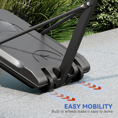 PURE Fully Adjustable Basketball Hoop Outdoor, 146-236cm Basketball Hoop and Stand with Weighted Base and Shatterproof Backboard, Portable on Wheels for Junior, Adults