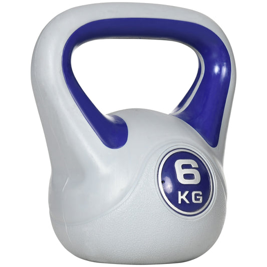 PURE Kettlebell, 6kg Kettle Bells with Handle for Home Gym Weight Lifting and Strength Training, Purple and Grey