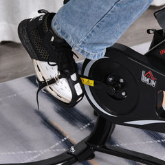 PURE Indoor Stationary Exercise Bike 6kg Flywheel Fitness Cardio Workout Bke Trainer for Home Gym w/ Adjustable Resistance LCD Monitor Pad and Bottle Holder Black