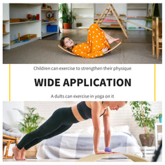 PURE Wood Wobble Board with Ropes, Balance Board for Full Body Workout, Multipurpose for Kids and Adults