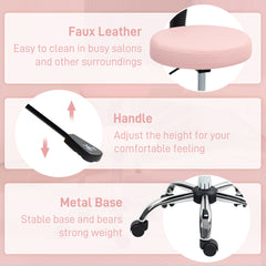 PURE 360° Swivel Seat Salon Stool - Pink
