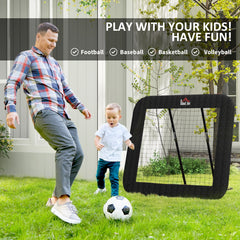 PURE Football Training Net Target Goal, with Adjustable Angles - Black