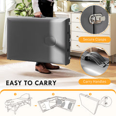 PURE Adjustable Folding Massage Table - Grey