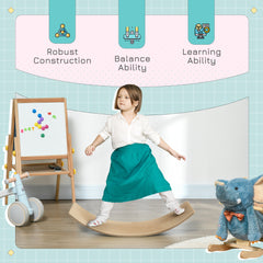 PURE Wooden Balance Board for Children 3-8 Years Old, Natural Tone
