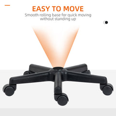 PURE Hydraulic Swivel Salon Spa Stool Height Adjustable Facial Massage Tattoo with 3 Changeable Seat Covers, Black