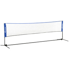 PURE 4m Badminton Net, Height Adjustable Outdoor Sports Net, with Carry Bag, for Tennis, Pickleball, Volleyball, Blue