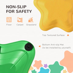 PURE Kids Stepping Stones, 11 Pieces Balance River Stones for Obstacle Course, Stackable Non-Slip Starfish Shape, Sensory Play for Indoors, Outdoors