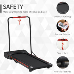PURE Foldable Walking Machine Treadmill 1-6km/h with LED Display & Remote Control Exercise Fitness for Home Office