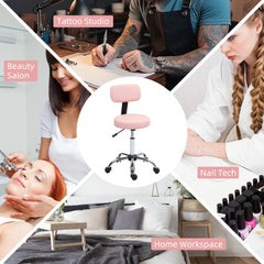 PURE 360° Swivel Seat Salon Stool - Pink