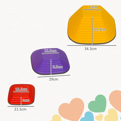 PURE Balance Stepping Stones for Kids, 6-Piece Non-Slip Stackable River Stones, Obstacle Courses for Balance and Motor Skill