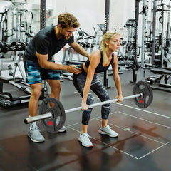 PURE Olympic Weight Plates, 2"/5cm Weight Disc Pair with Tri-Grips, 2 x 10kg Dumbbell Plates for Weightlifting and Strength Training Home Gym Fitness Workout, Black