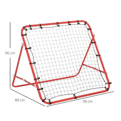 PURE Rebounder Net, Practise Kickback Goal, for Teens, Adults Training - Red