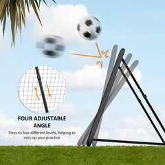 PURE Football Training Net Target Goal, with Adjustable Angles - Black