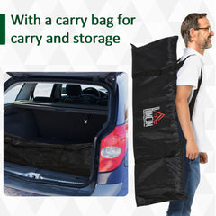 PURE Set of 2 Football Goal Net 6 x 3 ft Foldable Outdoor Sport Training Teens Adults Football with Carrying Bag Black