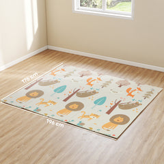 PURE Baby Play Mat, Double Sideded Foldable Kids Crawling Mat, Reversible & Waterproof, Animal