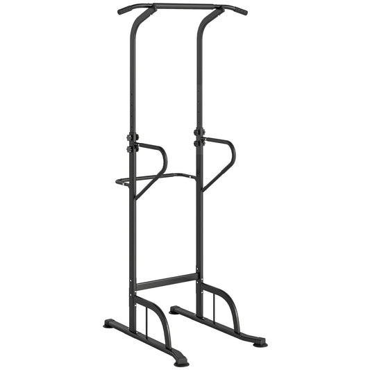 PURE Power Tower Dip Station Pull Up Bar Multi-Function Push Up Equipment with Adjustable Height for Home Gym Strength Training Workout Fitness