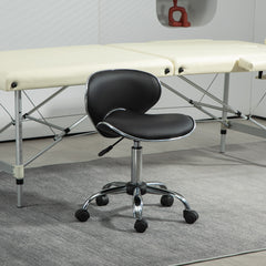 PURE Adjustable Rolling Swivel Beauty Salon Chair, Stool for Spa, Black