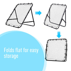 PURE Adjustable Rebounder Net Kickback Target Goal for Teens Adults Training, Black