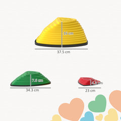 PURE 6-Piece Stepping Stones for Kids, Stackable Sensory Toys Outdoor Indoor, Obstacle Course for Balance and Motor Skills